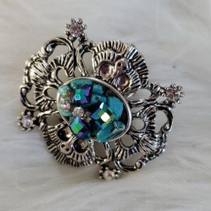 Women's statement ring blue New